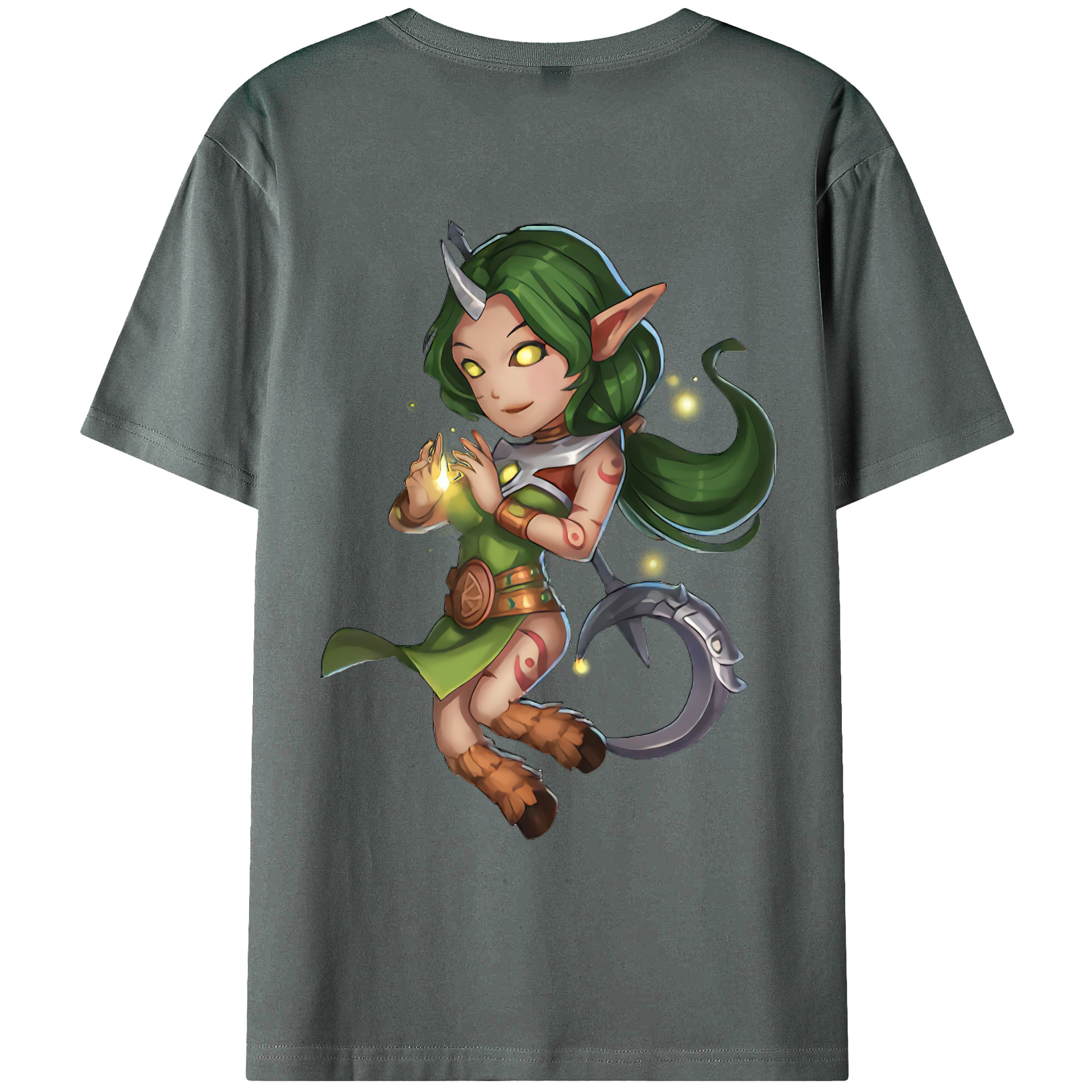 （画像用） リーグ・オブ・レジェンド League of Legends LOL 綿100％ メンズ半袖Tシャツ（バックプリント） 通気性